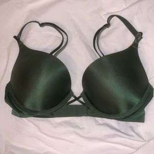 Victoria’s Secret Bombshell Plunge Bra green 32B
